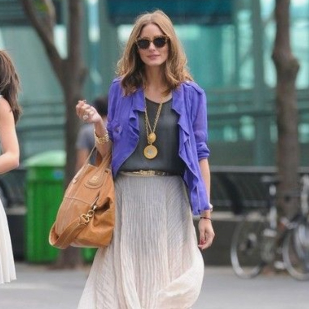 Olivia Palermo Topshop Purple Jacket